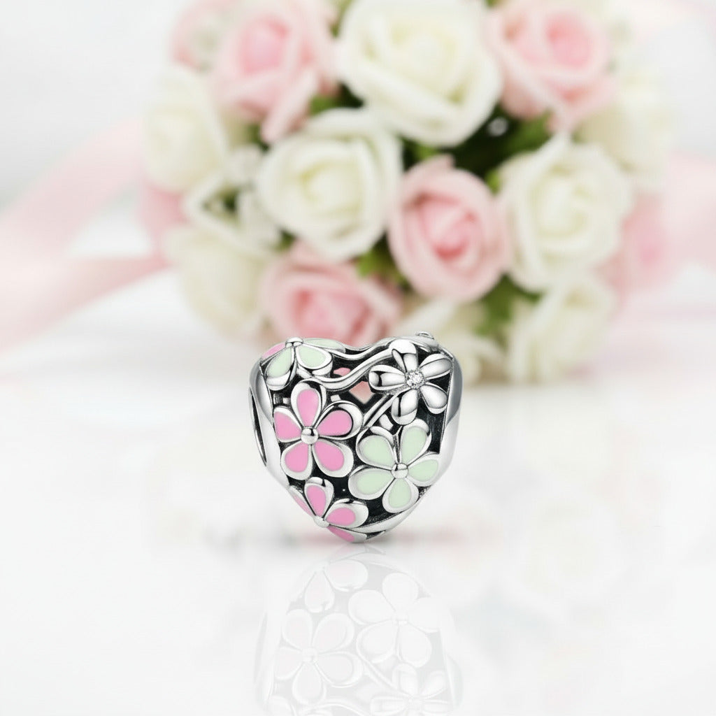 Heart Shaped Diamond Option & Enamel Beads-Black Diamonds New York