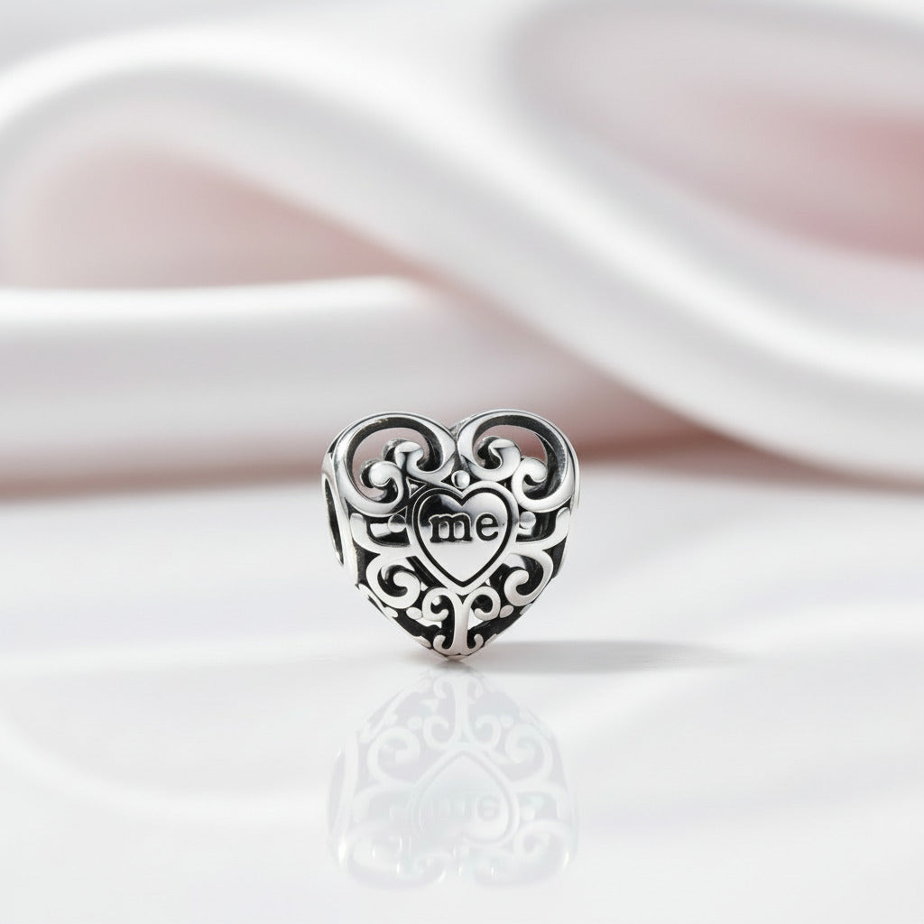 Heart Shaped Diamond Option & Enamel Beads-Black Diamonds New York