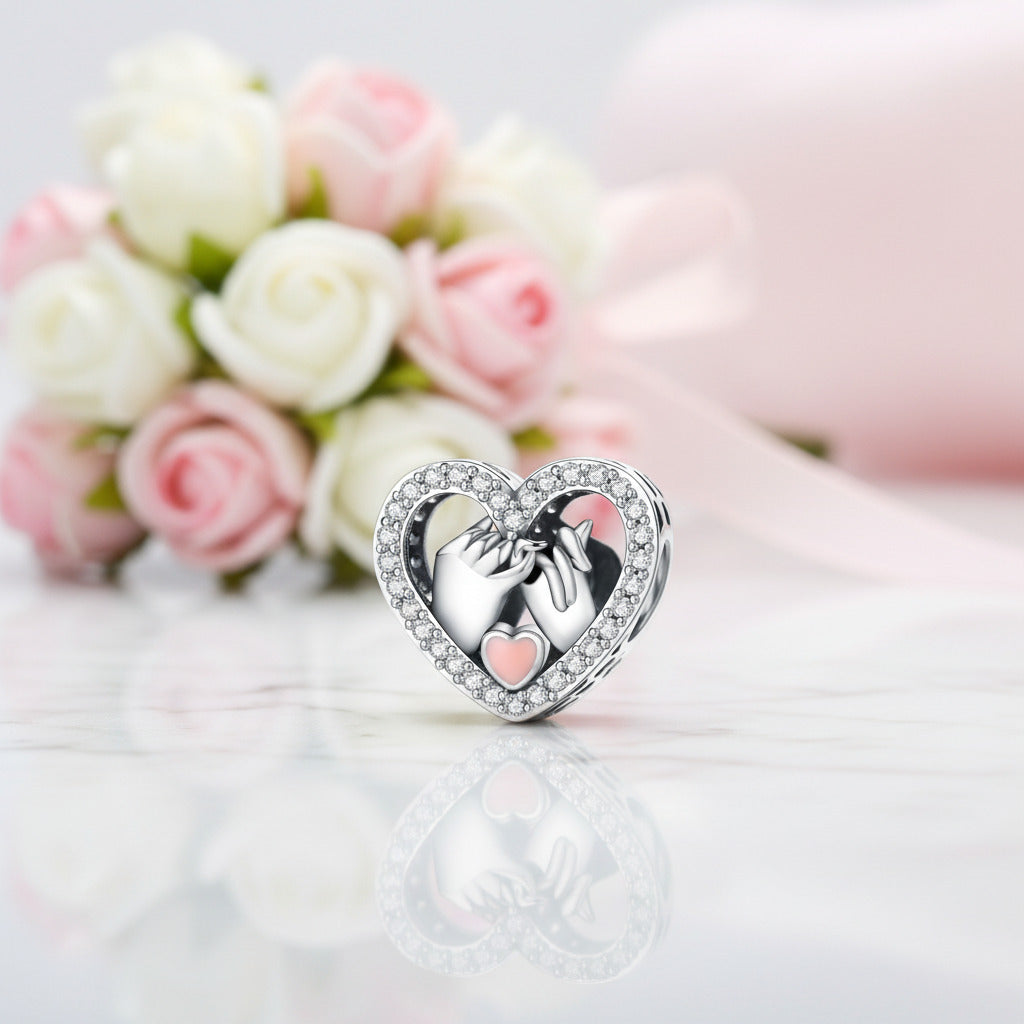 Heart Shaped Diamond Option & Enamel Beads-Black Diamonds New York