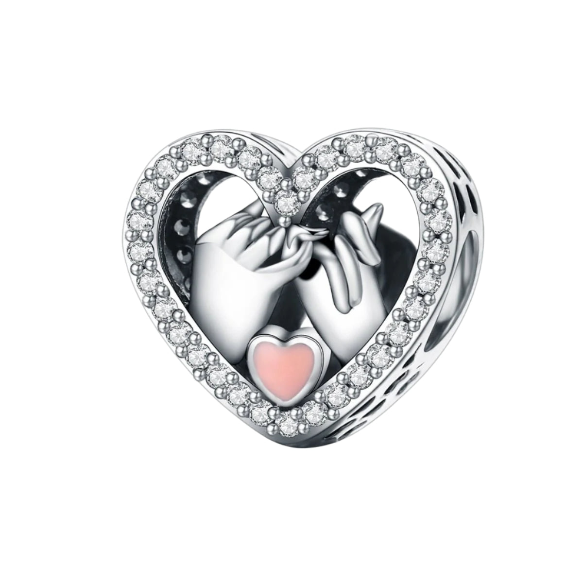 Heart Shaped Diamond & Enamel Beads-Black Diamonds New York