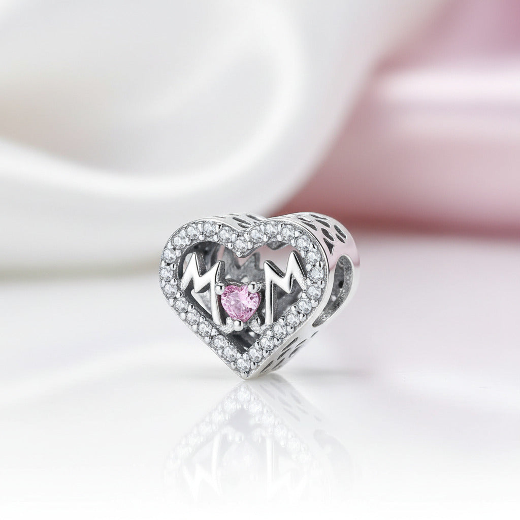 Heart Shaped Diamond Option & Enamel Beads-Black Diamonds New York