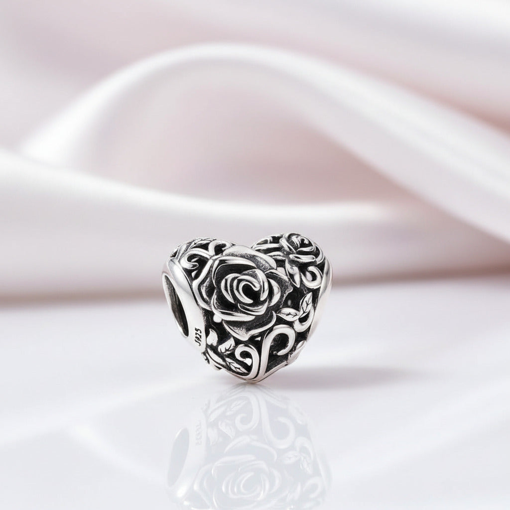 Heart Shaped Diamond Option & Enamel Beads-Black Diamonds New York