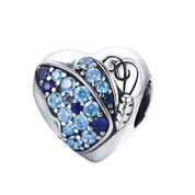 Heart Shaped Diamond & Enamel Beads-Black Diamonds New York