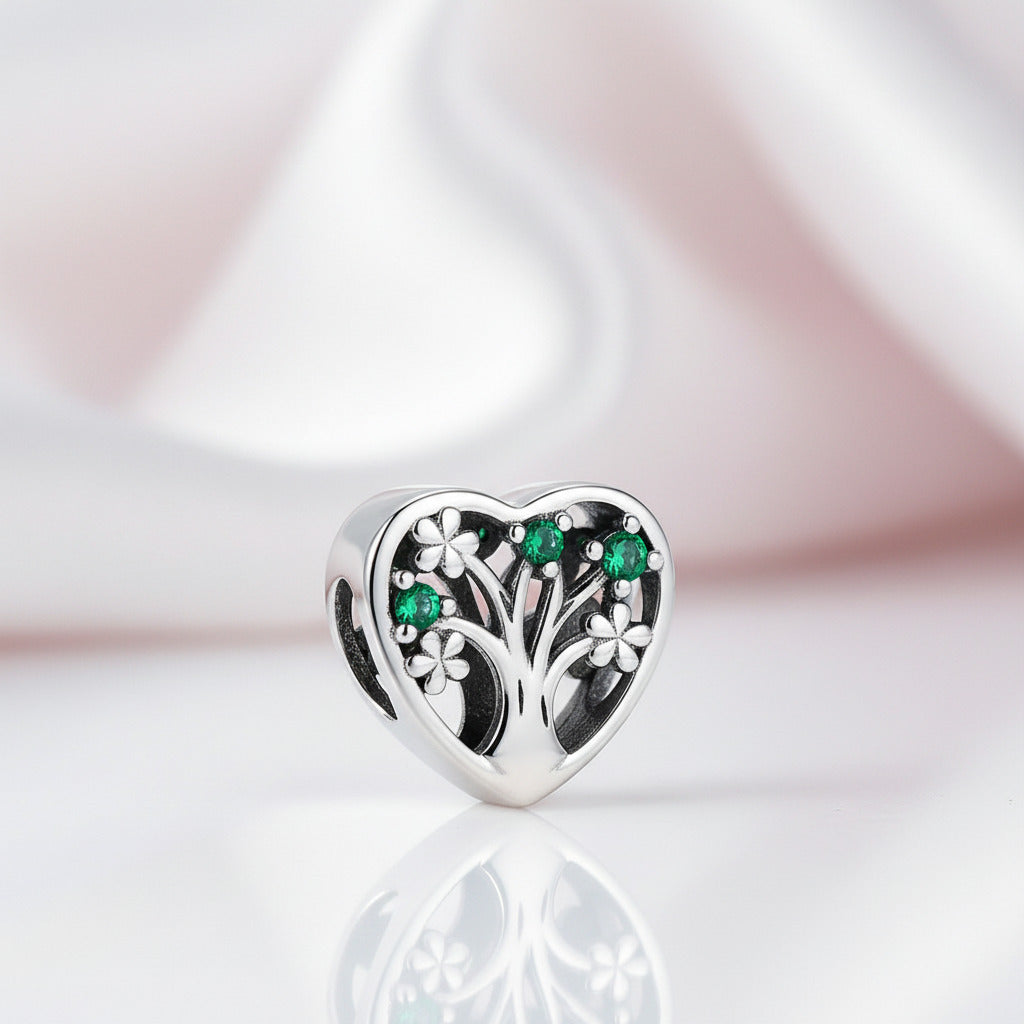 Heart Shaped Diamond Option & Enamel Beads-Black Diamonds New York