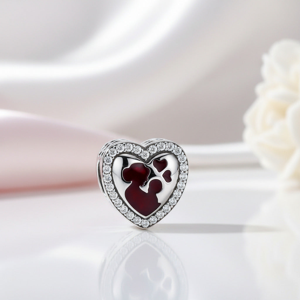 Heart Shaped Diamond Option & Enamel Beads-Black Diamonds New York