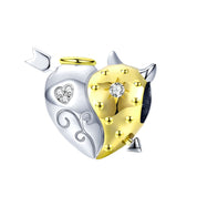 Heart Shaped Diamond & Enamel Beads-Black Diamonds New York