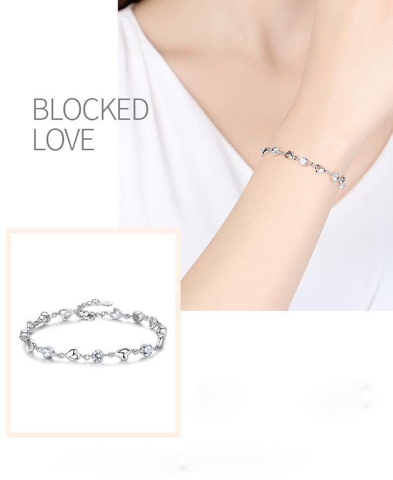 Heart to Heart Romantic Bracelet CVD Diamond