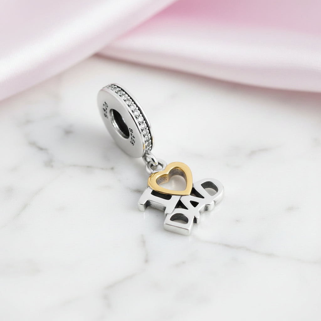 Heart with Cupid's Arrow Hanging Bead-Black Diamonds New York