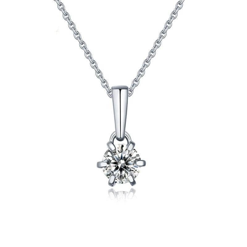Heartbeat Pendant Necklace with 1.0Ct D Color Twinkle Moissanite Diamond-Black Diamonds New York