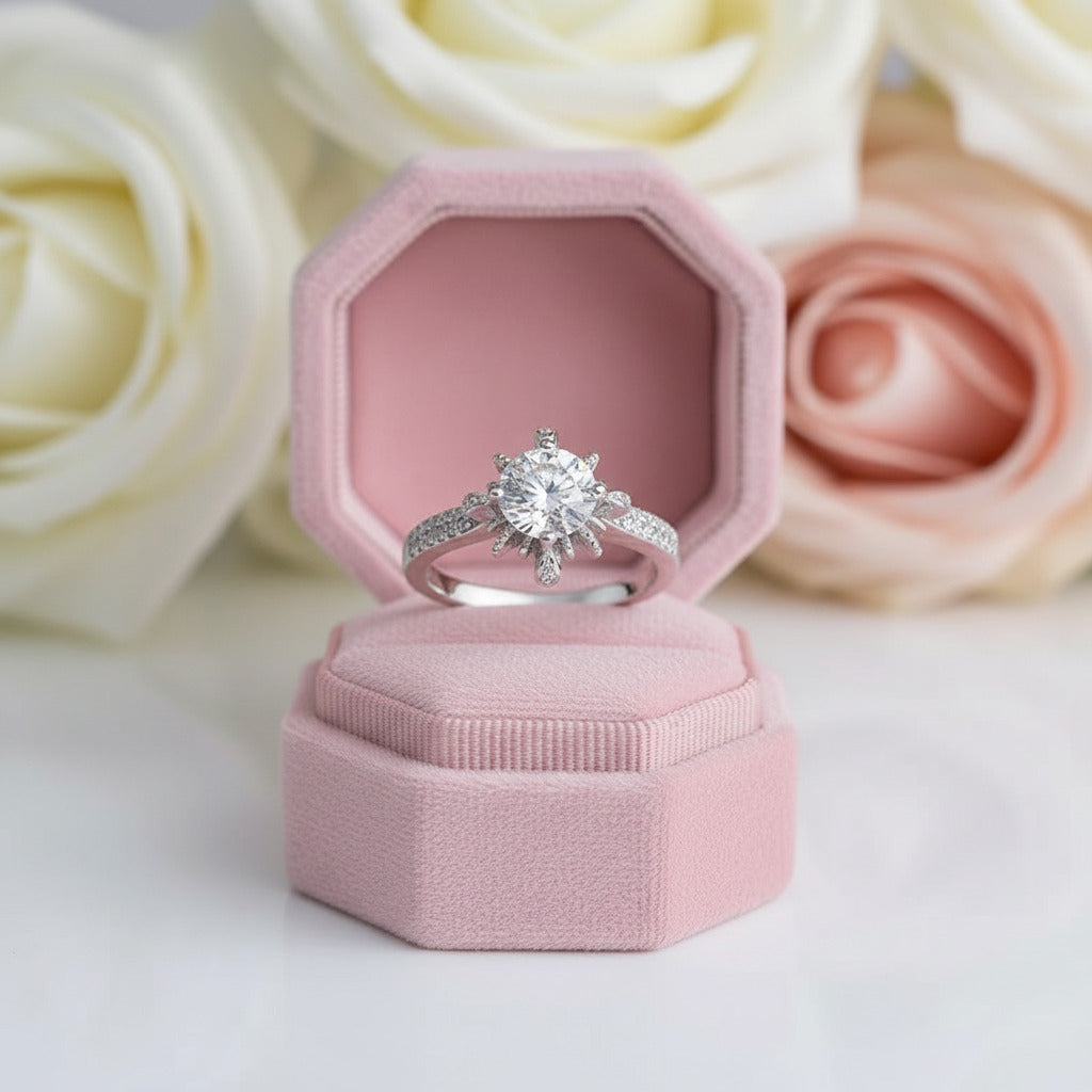 2.0 Ct Round Cut Diamond Fountain Ring-Black Diamonds New York