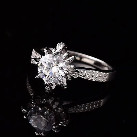 Hearts and Arrows Diamond Fountain Ring-Black Diamonds New York