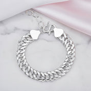 Heavy Pure Silver Adjustable Cuban Link Chain-Black Diamonds New York