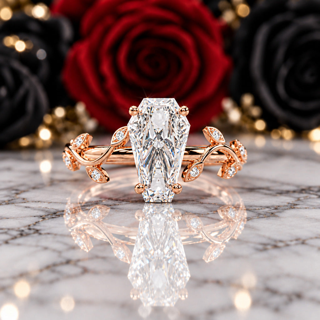 Hell and Back Ring - Limited Coffin Cut Diamond Option Engagement Ring-Black Diamonds New York