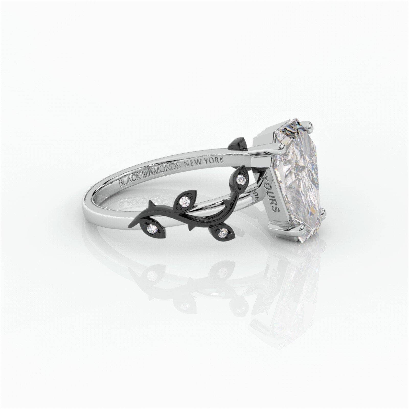 Hell and Back Ring- Limited Coffin Cut Moissanite Engagement Ring-Black Diamonds New York