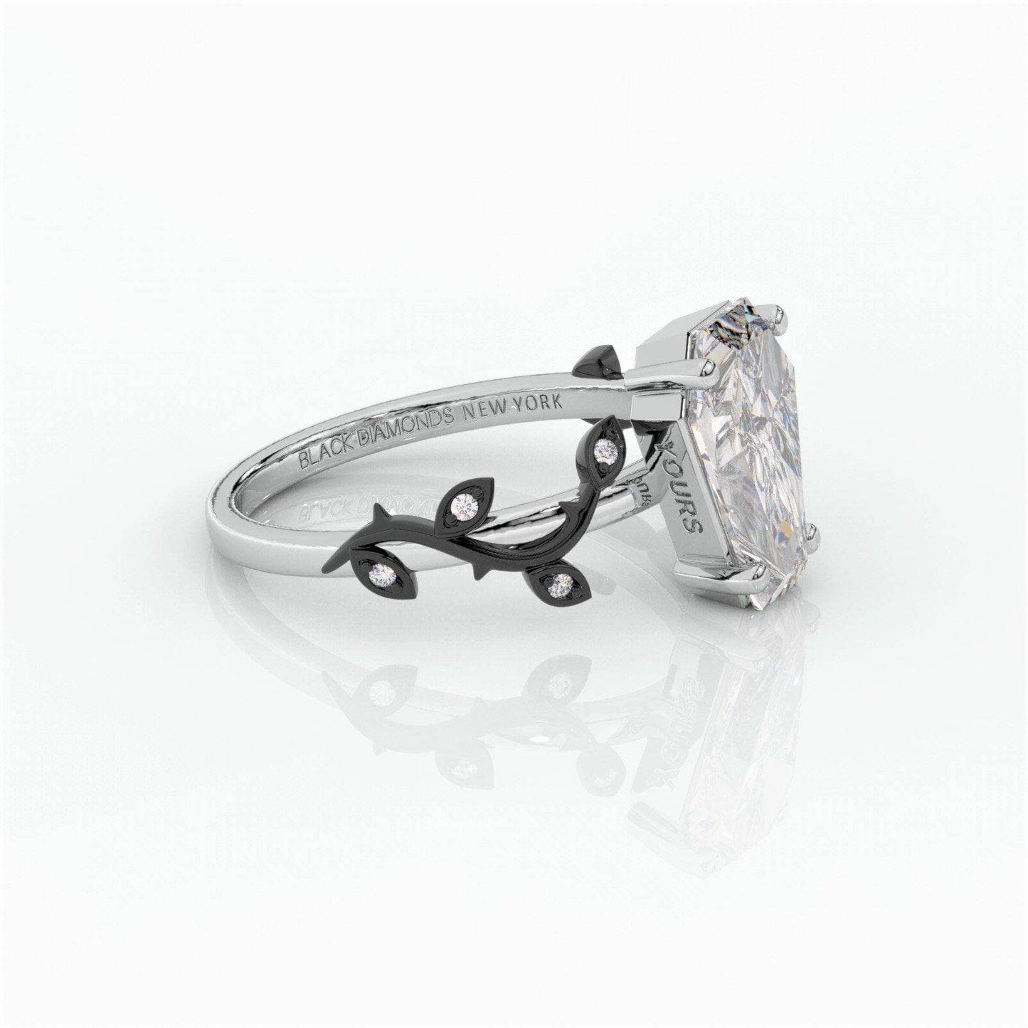 Hell and Back Ring- Limited Coffin Cut Moissanite Engagement Ring - Black Diamonds New York