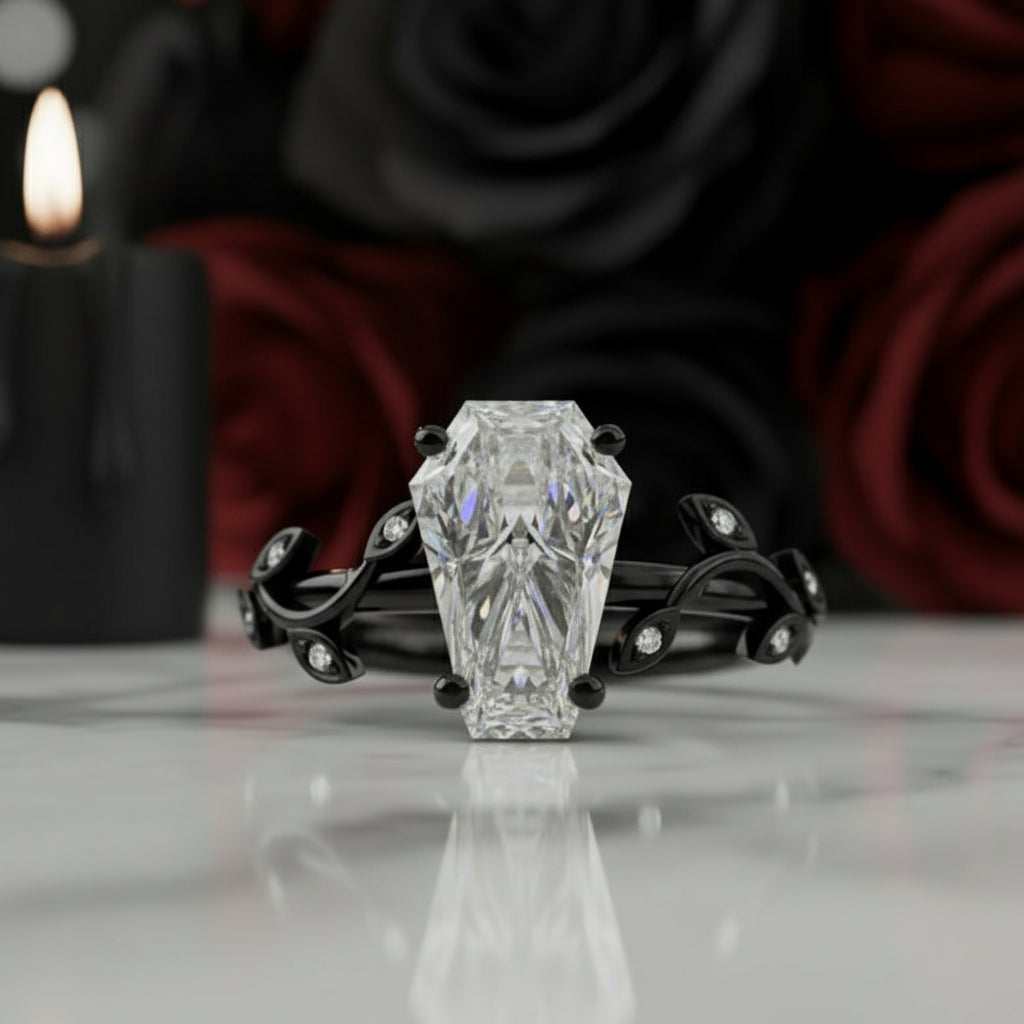Hell and Back Ring - Limited Coffin Cut Diamond Option Engagement Ring-Black Diamonds New York