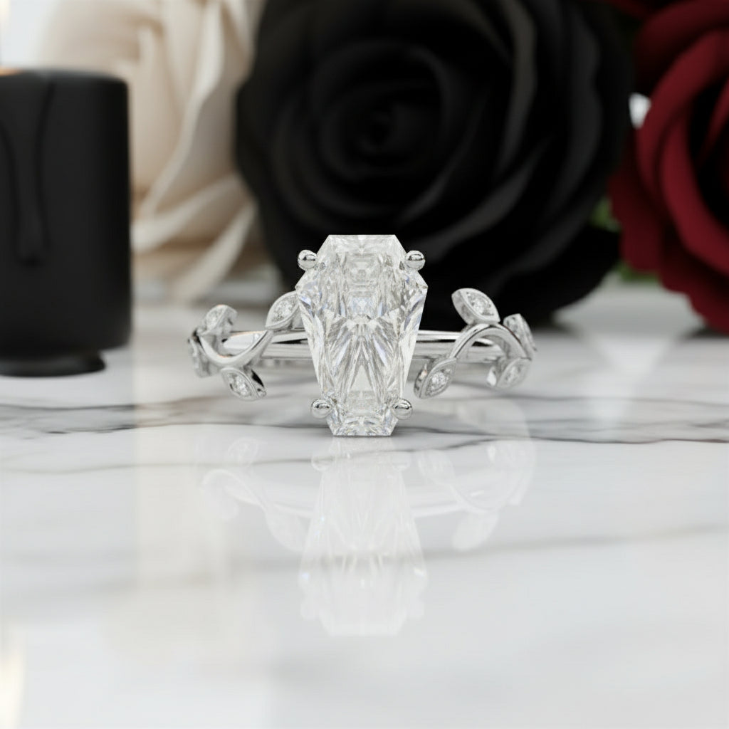 Hell and Back Ring - Limited Coffin Cut Diamond Engagement Ring-Black Diamonds New York