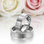 His and Her Wedding Band with Diamond-Black Diamonds New York