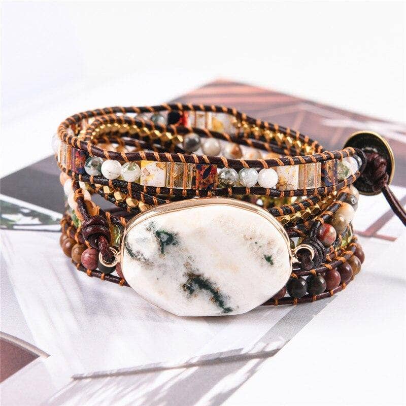 Howlite & Mixed Natural Stones Spiritual Bohemian Bracelet