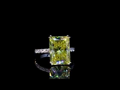 14k White Gold 8.0ct Radiant Cut Diamond Option Wedding Ring