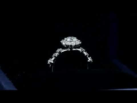 14k White Gold 0.8 Ct Round Cut Diamond Option Engagement Ring