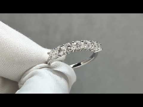 0.7 Ct Round Cut 7 Pieces Diamond Option Wedding Band