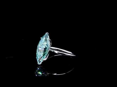 14k White Gold 3.0 Ct Marquise Cut Diamond Option Engagement Ring