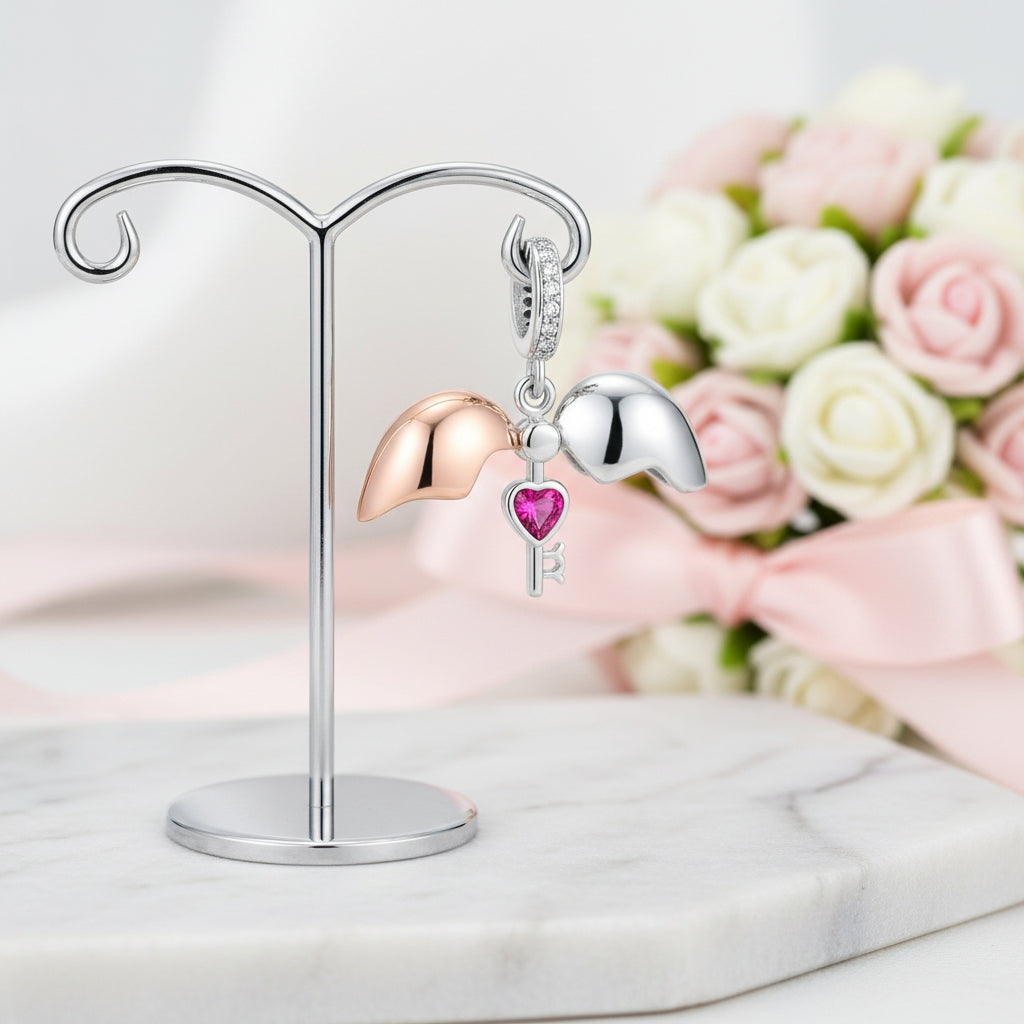 I Heart You Charm Beads-Black Diamonds New York