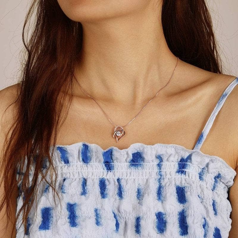I Love You to The Moon and Back Created Diamond Option Heart Necklace CAN NOT BE FOUND-Black Diamonds New York