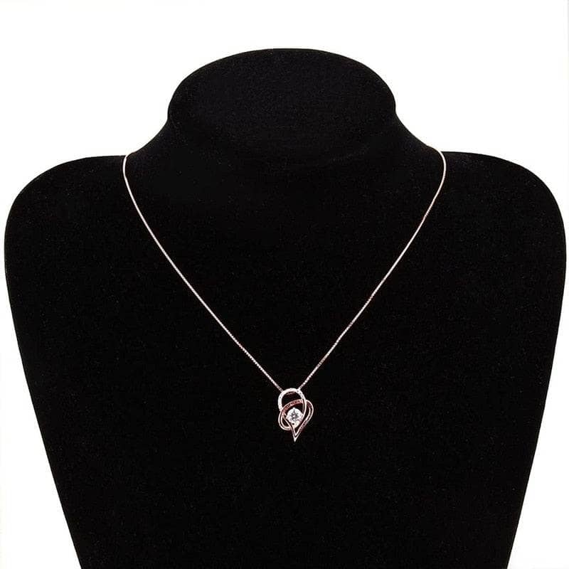 I Love You to The Moon and Back EVN Stone Heart Necklace-Black Diamonds New York