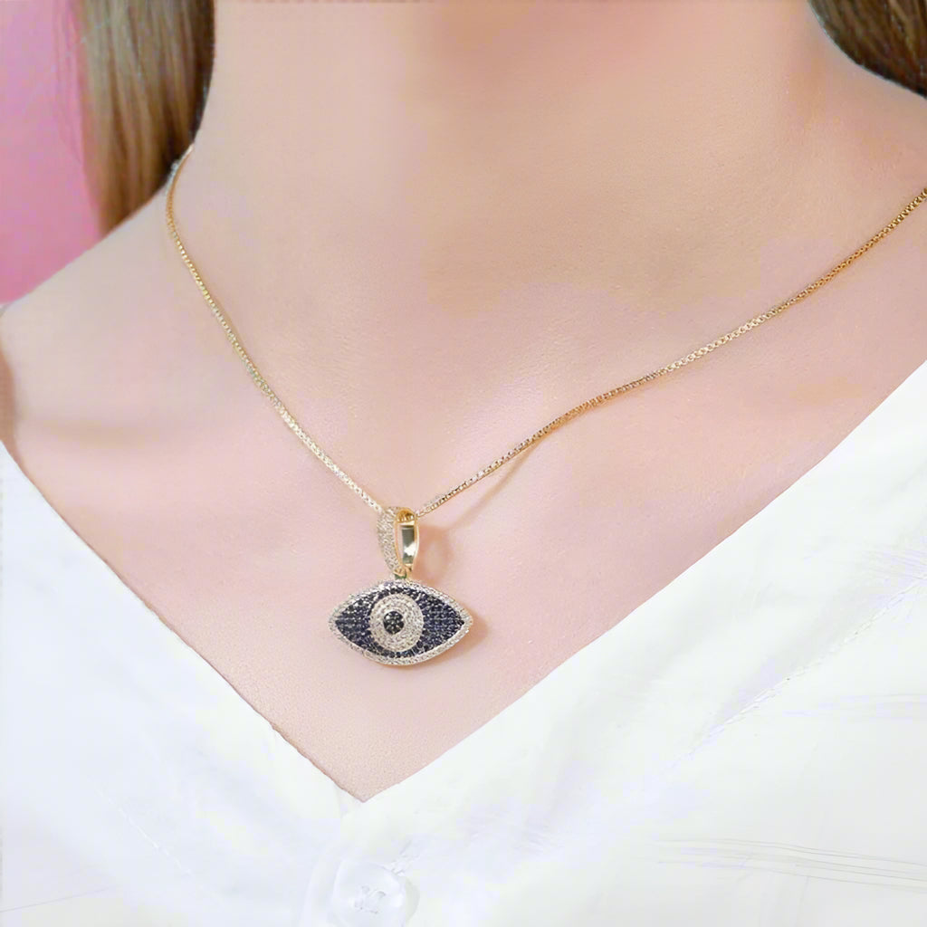 Iced Diamond Pendant Hip Hop Necklace-Black Diamonds New York