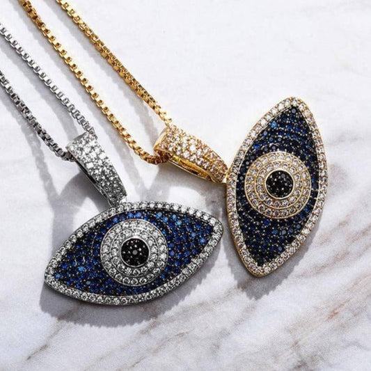 Iced Created Diamond Pendant Hip Hop Necklace-Black Diamonds New York