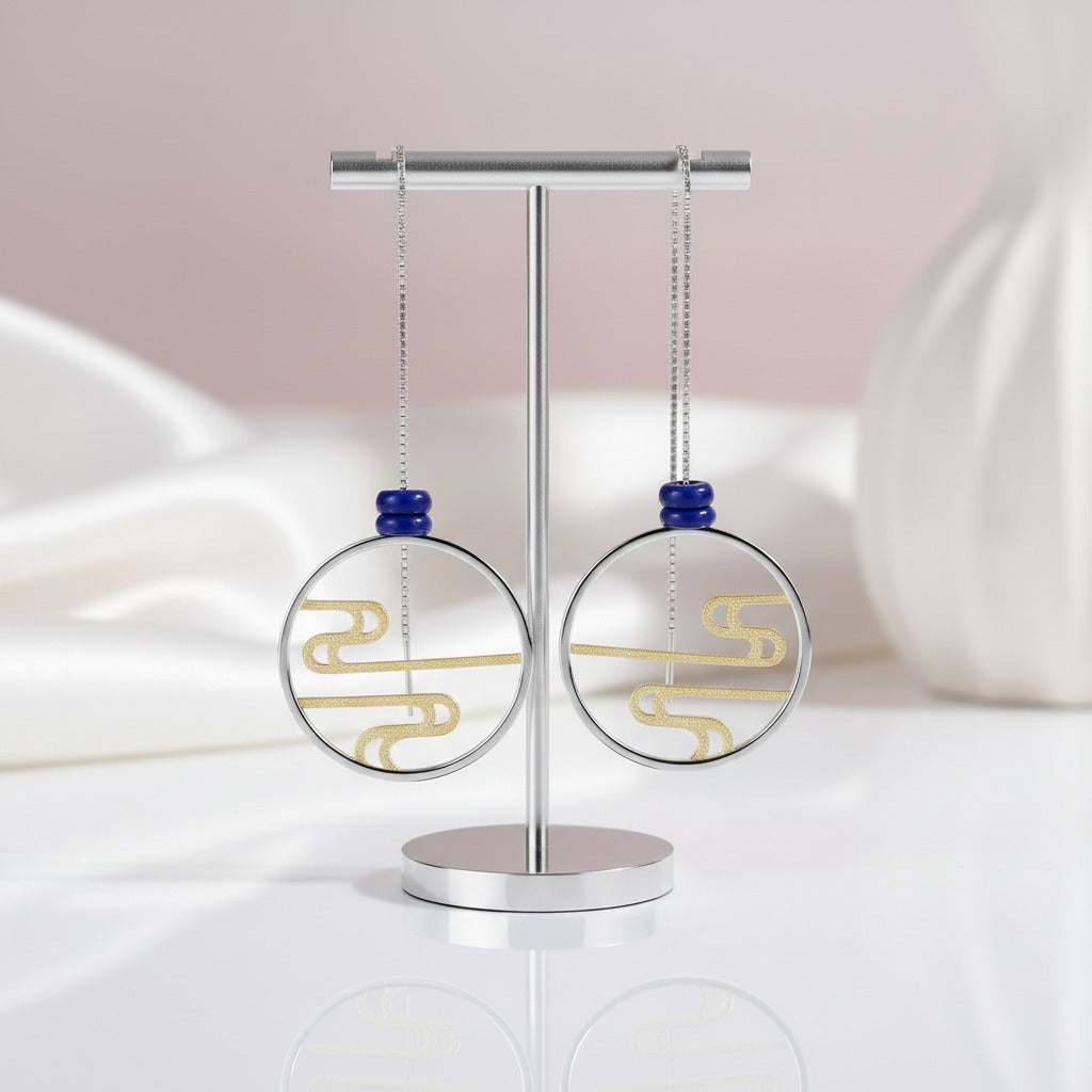 Incense Smoke Drop Earrings-Black Diamonds New York