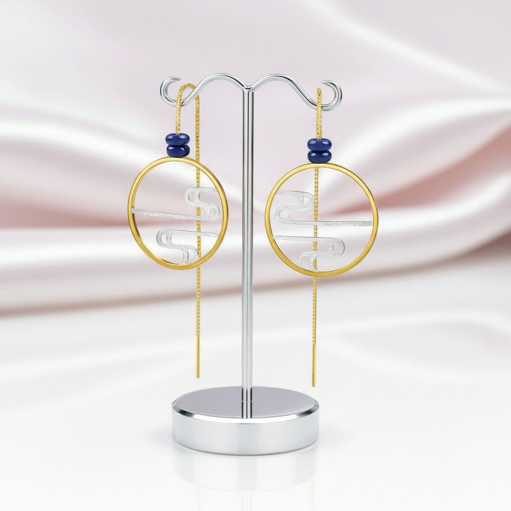 Incense Smoke Drop Earrings-Black Diamonds New York