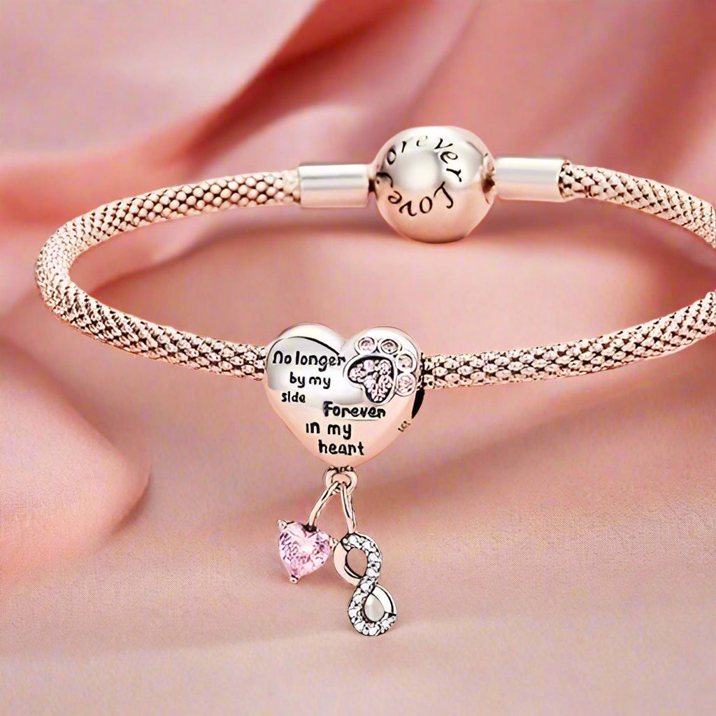 Infinite Love Heart & Paw Beads-Black Diamonds New York