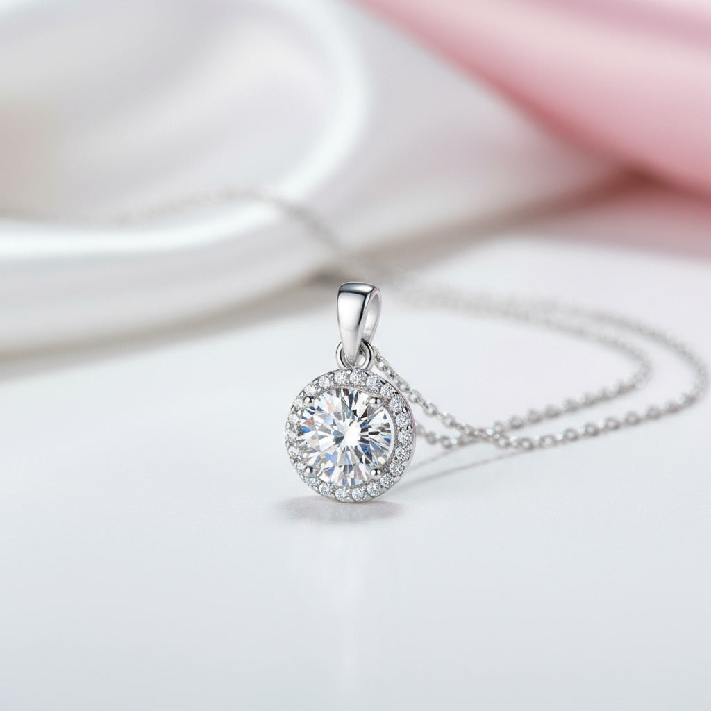 Inlaid 1.0 Ct Diamond Clavicle Chain Necklace-Black Diamonds New York