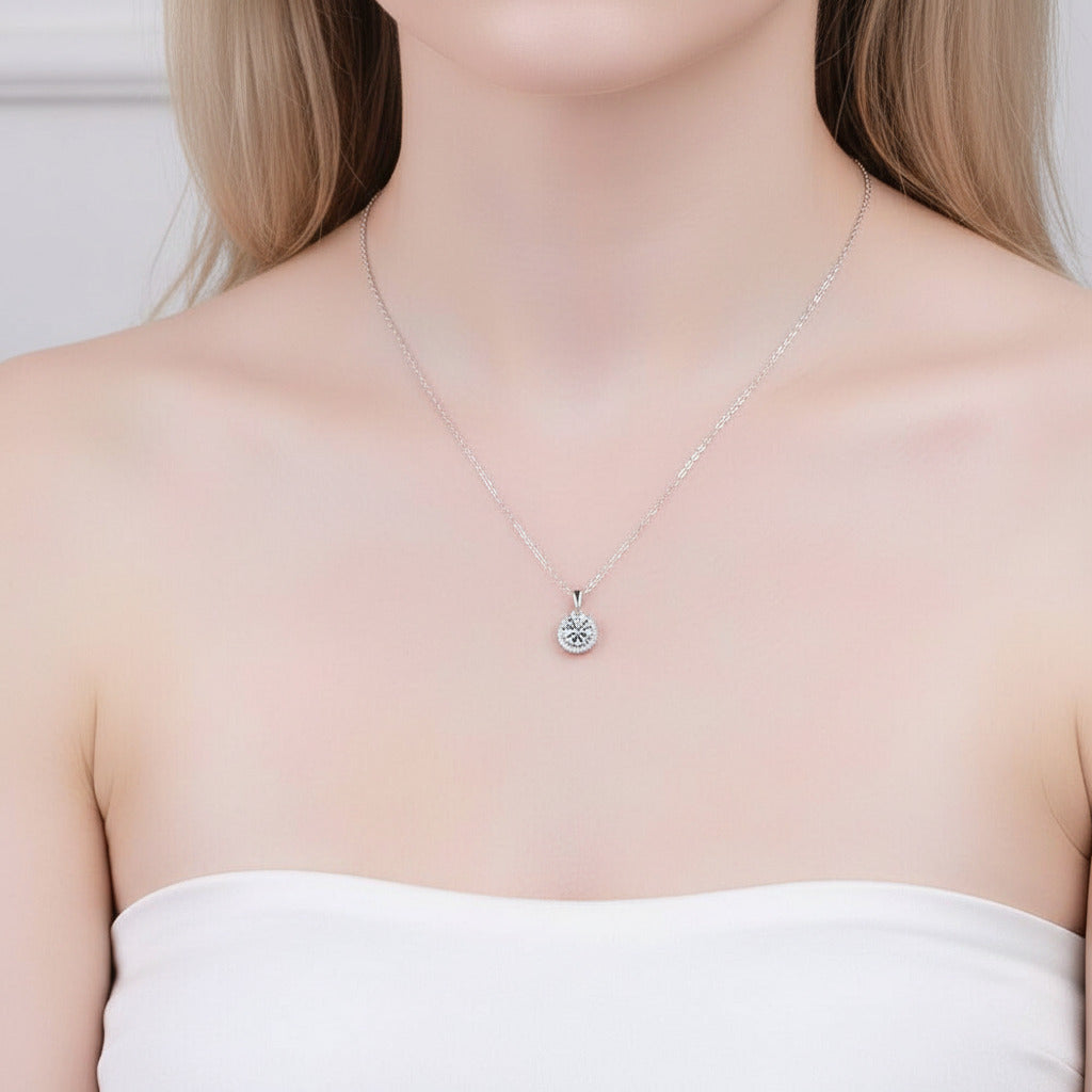 Inlaid 1.0 Ct Diamond Option Clavicle Chain Necklace-Black Diamonds New York