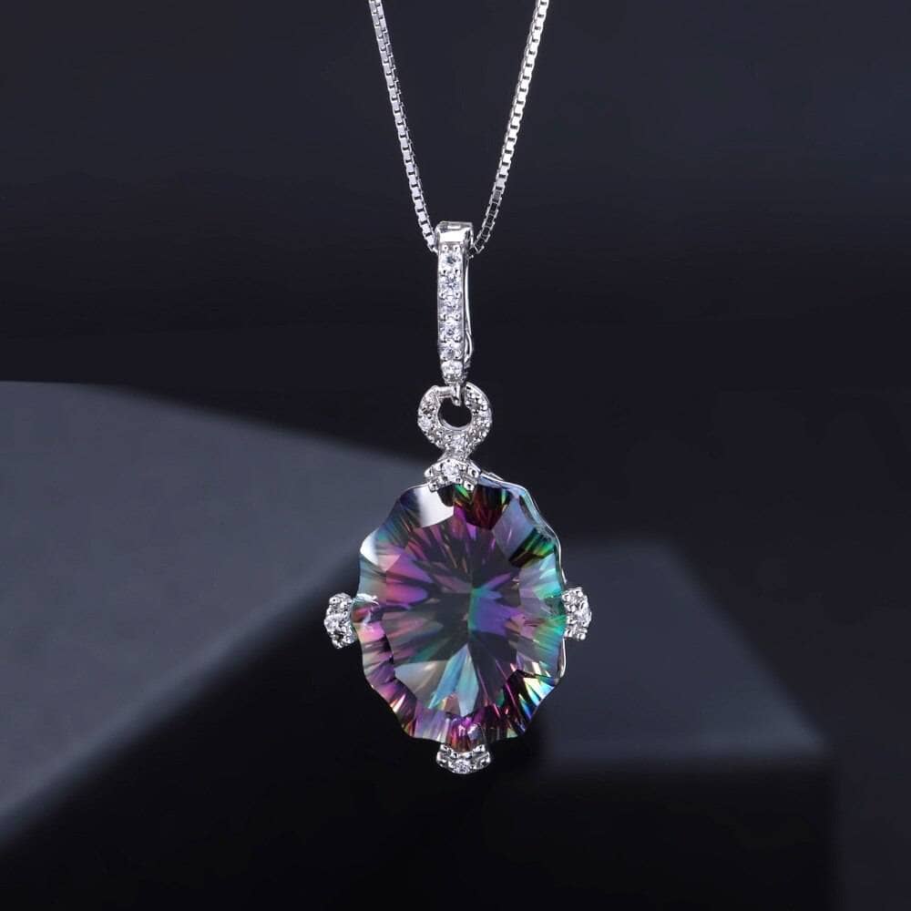 Irregular Shape Natural Rainbow Mystic Quartz Necklace CAN NOT BE FOUND-Black Diamonds New York