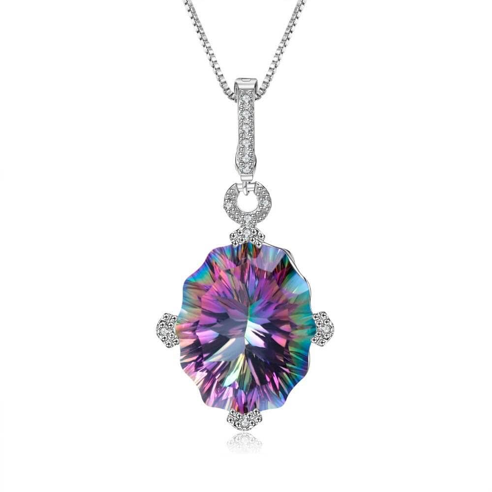 Irregular Shape Natural Rainbow Mystic Quartz Necklace CAN NOT BE FOUND-Black Diamonds New York