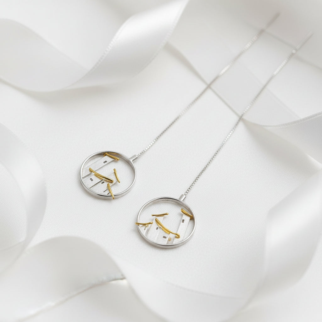 Jiangnan Town Dangle Earrings-Black Diamonds New York