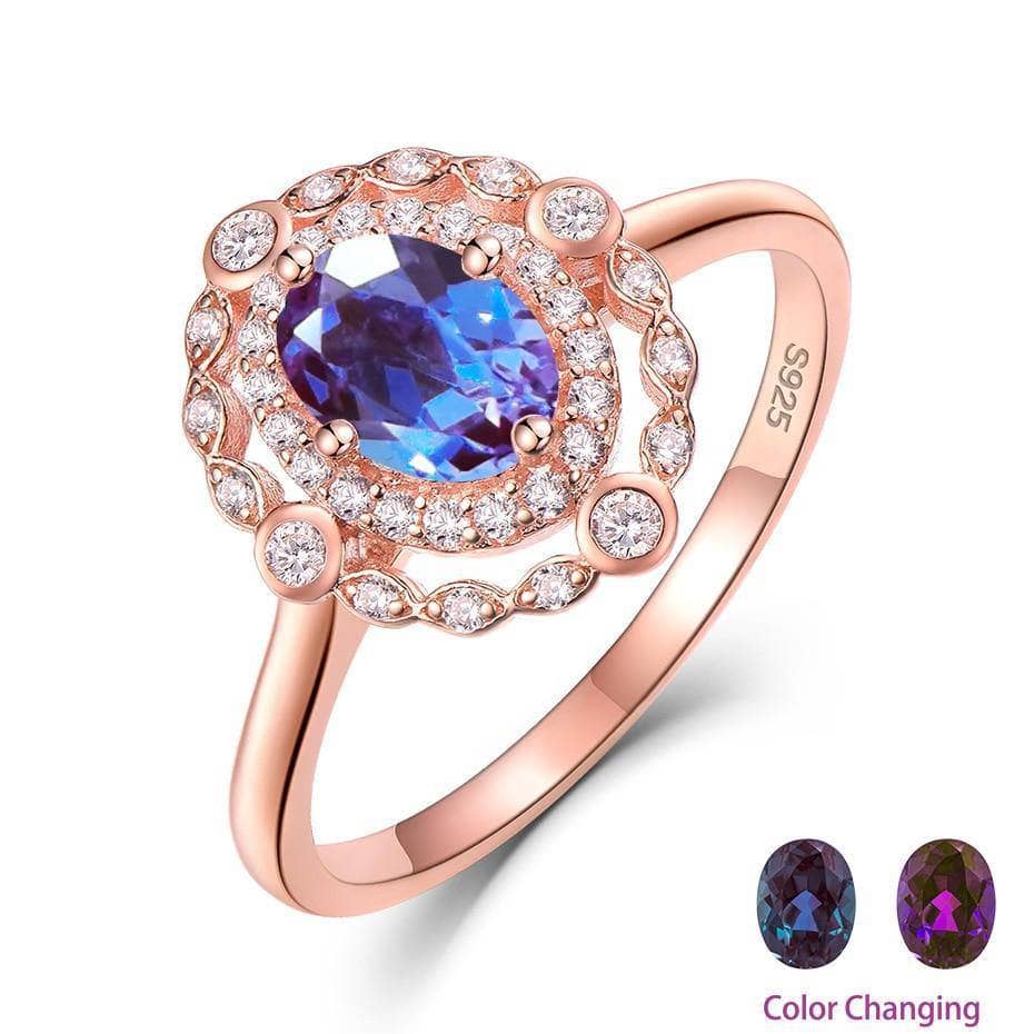 Lab Grown Alexandrite Gemstone Engagement Ring-Black Diamonds New York