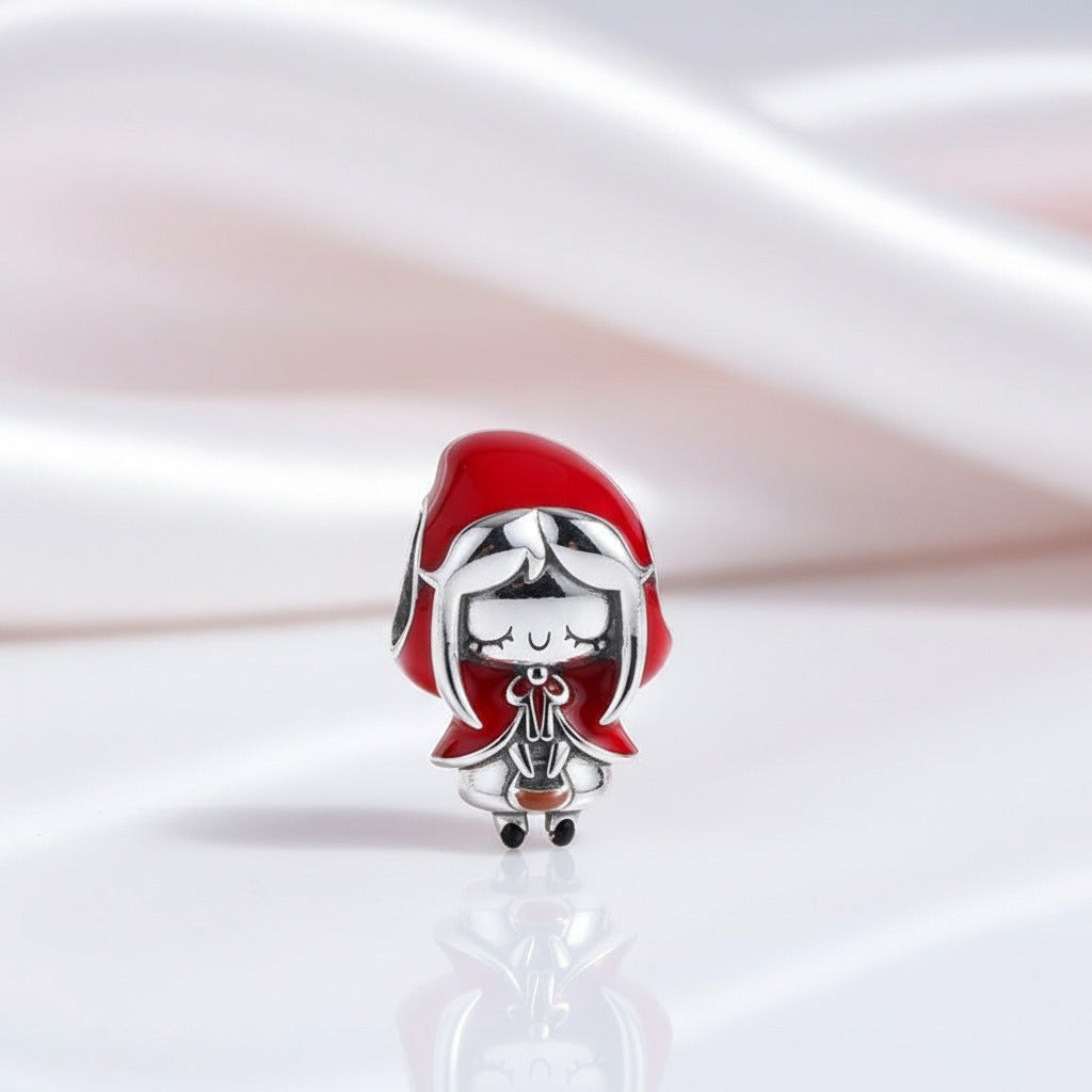 Lady Bug & Heart Red Charms Beads-Black Diamonds New York