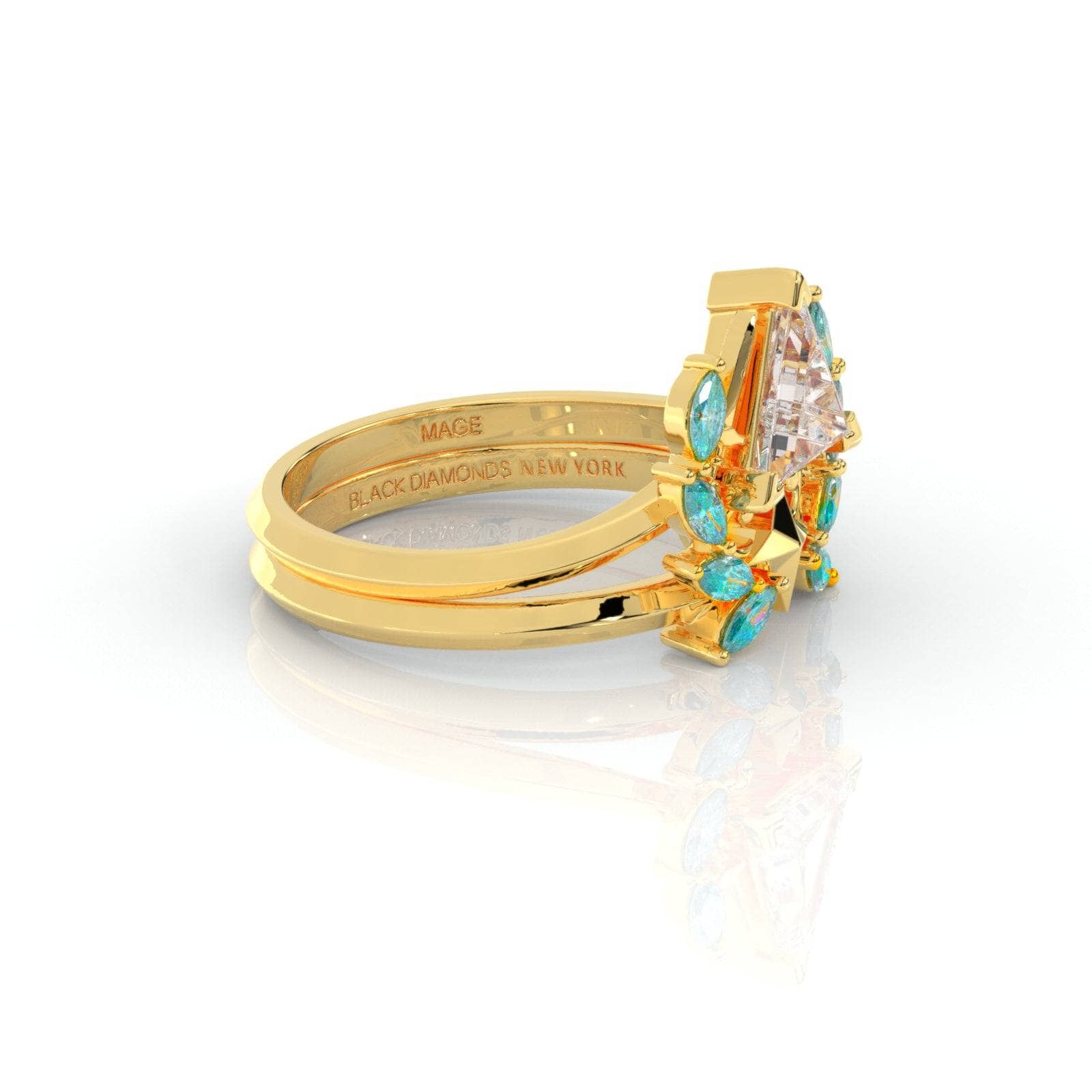 Light Mage Ring Set- 14k Rose Gold Video Game Inspired Rings ...