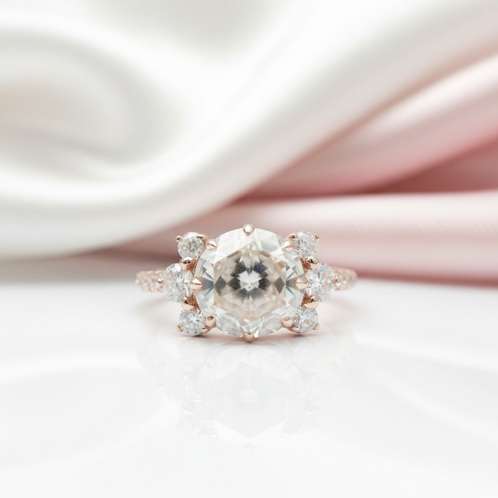 Light Yellow Diamond Option Rose Gold Ring-Black Diamonds New York