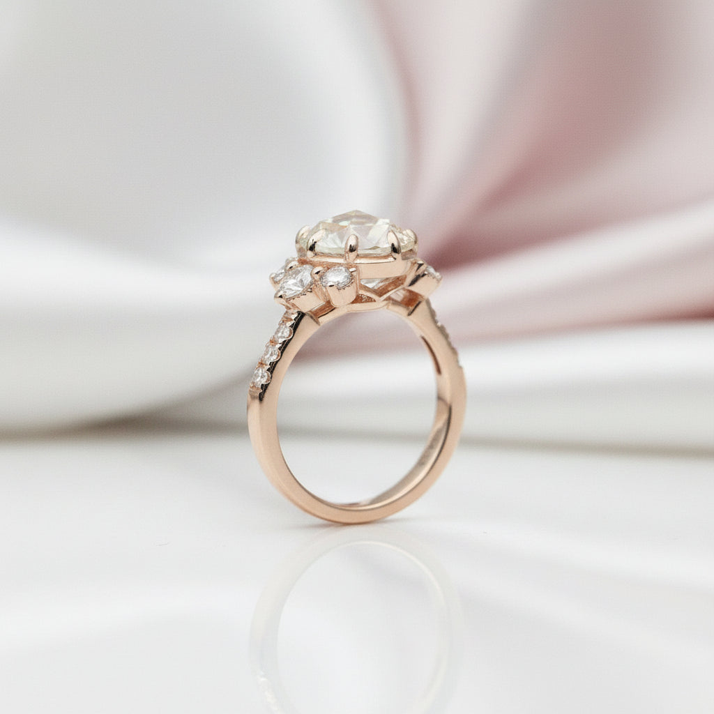 Light Yellow Diamond Rose Gold Ring-Black Diamonds New York