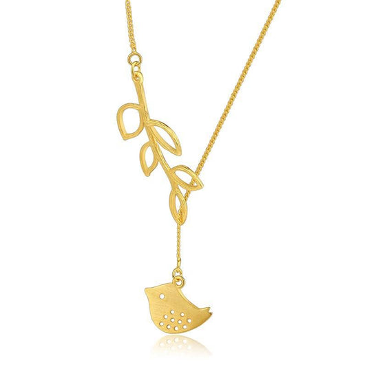Lovely Birds and Leaves Necklace-Black Diamonds New York