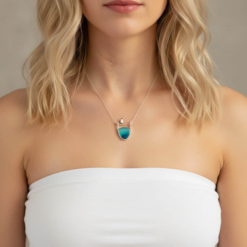 Lovely Penguin Necklace-Black Diamonds New York