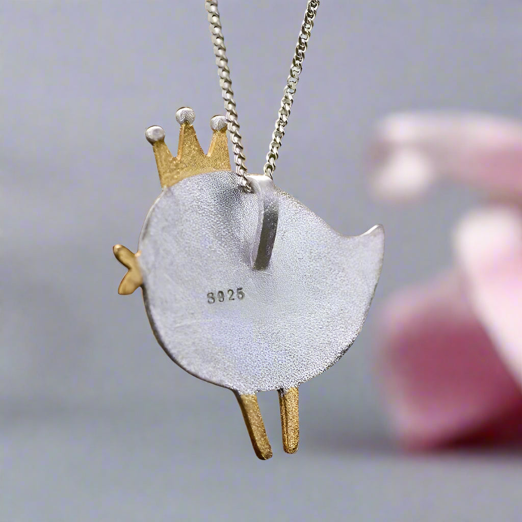 Lovely Princess Bird Pendant-Black Diamonds New York