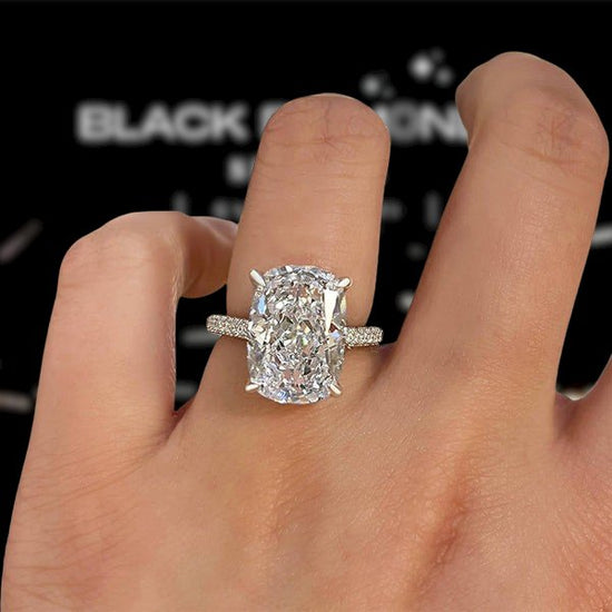 Luxurious Elongated Cushion Cut Engagement Ring from Black Diamonds New — free download