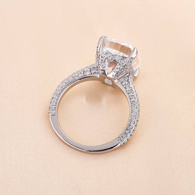 Luxurious Elongated Cushion Cut Engagement Ring-Black Diamonds New York